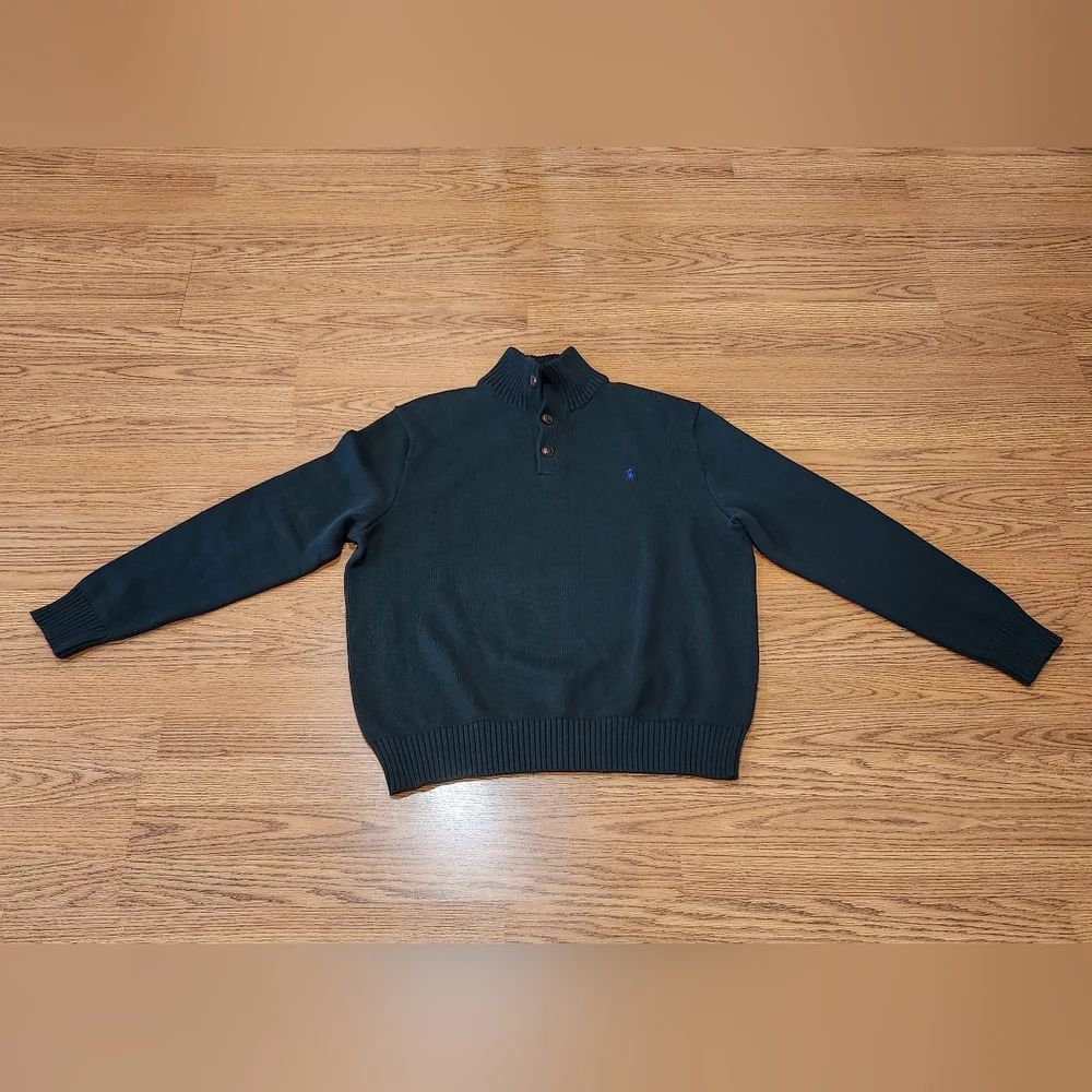 Polo Ralph Lauren Men's Dark Green Button‎ Sweater Size XL/TG